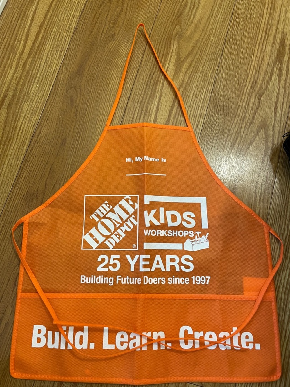 The Home Depot Kids Orange Workshop Apron - 25 Years Edition